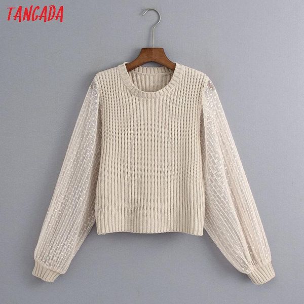 tangada 2020 autumn women solid sweater mesh long sleeve o neck long sleeve knitted jumper 6z20, White;black
tangada 2020 autumn women solid sweater mesh long sleeve o neck long sleeve knitted jumper 6z20, White;black