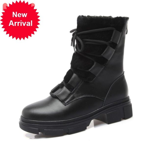 women snowboots real leather skin platform high winter warm woman fashions stuffed shoes size 34-40, Black
women snowboots real leather skin platform high winter warm woman fashions stuffed shoes size 34-40, Black