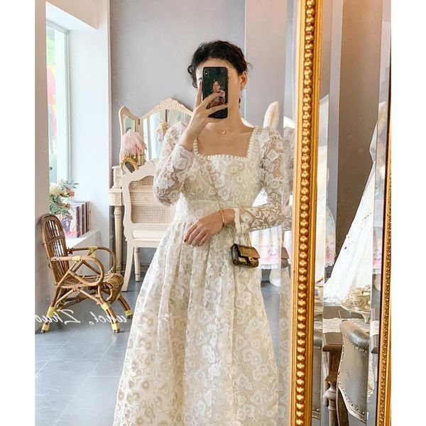 european autumn new heavy lace embroidery square collar luxury long sleeve long dresses women fashion streetwear 2020, Black;gray
european autumn new heavy lace embroidery square collar luxury long sleeve long dresses women fashion streetwear 2020, Black;gray