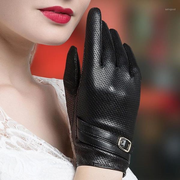 five fingers gloves spring autumn real leather female silky lined breathable holes driving sheepskin woman fashion black te33511, Blue;gray
five fingers gloves spring autumn real leather female silky lined breathable holes driving sheepskin woman fashion black te33511, Blue;gray