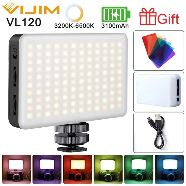 vijim vl120 dslr camera led video light with cold shoe rgb filter vlog fill light on-camera pgraphy studio
vijim vl120 dslr camera led video light with cold shoe rgb filter vlog fill light on-camera pgraphy studio