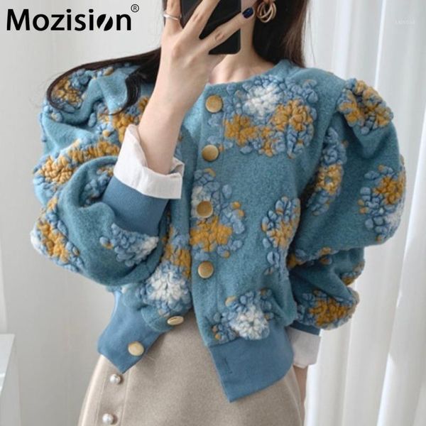 mozision print lantern sleeve woolen coat women round collar single breasted short velvet coat vintage thick loose wool coats1, Black
mozision print lantern sleeve woolen coat women round collar single breasted short velvet coat vintage thick loose wool coats1, Black