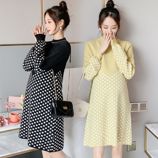 557# autumn winter knitted maternity dress dot printed patchwork clothes for pregnant women elegant pregnancy sweaters clothing lj201120, White
557# autumn winter knitted maternity dress dot printed patchwork clothes for pregnant women elegant pregnancy sweaters clothing lj201120, White