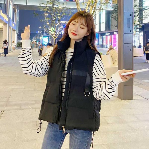 autumn and winter down cotton vest women's short section 2020 new loose loose wild vest waistcoat casual jacket black1, Black;white
autumn and winter down cotton vest women's short section 2020 new loose loose wild vest waistcoat casual jacket black1, Black;white