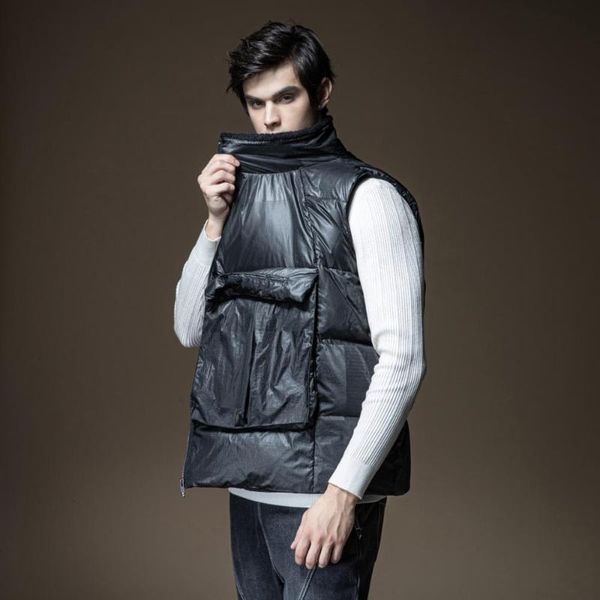 new men's male man unique casual 2020 fashion black autumn lamb down collar down vest jacket for men b203607155, Black;white
new men's male man unique casual 2020 fashion black autumn lamb down collar down vest jacket for men b203607155, Black;white
