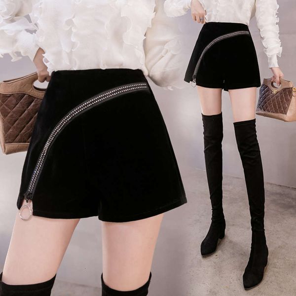 veet zipper shorts women's new autumn winter 2020 wear versatile black high waist wide leg loose casual pants, White;black
veet zipper shorts women's new autumn winter 2020 wear versatile black high waist wide leg loose casual pants, White;black