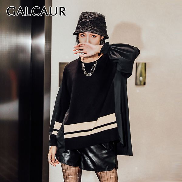 galcaur striped sweaters for women o neck long sleeve hit color knitting oversized black casual pullovers female 2020 autumn new h1211, White;black
galcaur striped sweaters for women o neck long sleeve hit color knitting oversized black casual pullovers female 2020 autumn new h1211, White;black