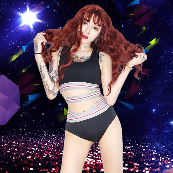 jazz hip hop costume bikini bodysuit singer nightclub dj dancer costumes rave outfit pole dance clothing stage wear, Black;red
jazz hip hop costume bikini bodysuit singer nightclub dj dancer costumes rave outfit pole dance clothing stage wear, Black;red