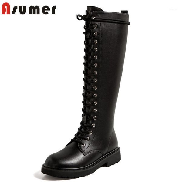 asumer 2021 genuine leather snow boots women low heel casual shoes lace up zipper warm winter ankle boots women1, Black
asumer 2021 genuine leather snow boots women low heel casual shoes lace up zipper warm winter ankle boots women1, Black