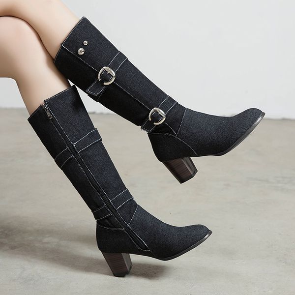 female 2021 in mid-calf size 22-28cm cowboy metal buckle 30cm winter women's boots ryxt, Black
female 2021 in mid-calf size 22-28cm cowboy metal buckle 30cm winter women's boots ryxt, Black