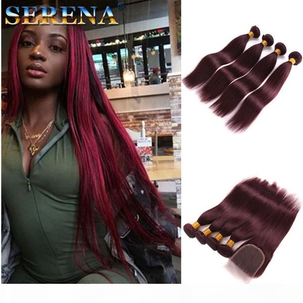 unprocessed 99j straight virgin hair closure #99j malaysian human hair 4 bundles with lace closure 5pcs lot red hair weaves closure, Black;brown
unprocessed 99j straight virgin hair closure #99j malaysian human hair 4 bundles with lace closure 5pcs lot red hair weaves closure, Black;brown