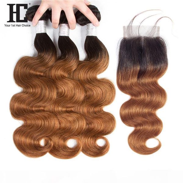 hc ombre 1b 30 pre-plucked lace closure with 3 bundles body wave human hair brazilian hair extensions with 4*4 lace closure middle part, Black;brown
hc ombre 1b 30 pre-plucked lace closure with 3 bundles body wave human hair brazilian hair extensions with 4*4 lace closure middle part, Black;brown