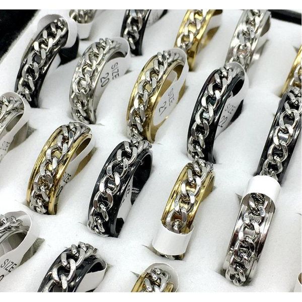 wholesale lots 50pcs mixed silver golden black colors turing spin chain stainless steel men women fash jllliy bdecoat
wholesale lots 50pcs mixed silver golden black colors turing spin chain stainless steel men women fash jllliy bdecoat