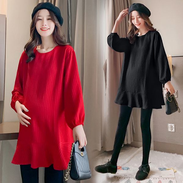 chaoma sweater simple solid color korean fashion knitted skirt autumn and winter pregnant women's bottoming dress, White
chaoma sweater simple solid color korean fashion knitted skirt autumn and winter pregnant women's bottoming dress, White