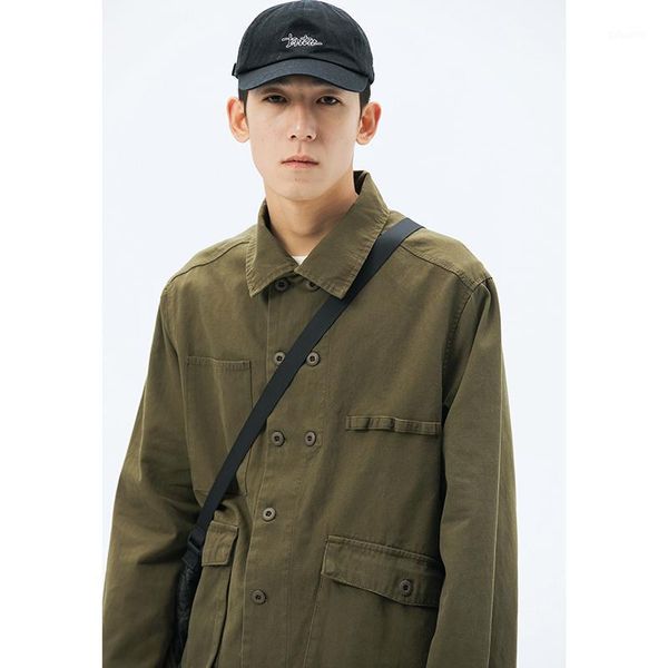 men double breasted vintage fashion casual cargo jacket outerwear male high street hip hop coat spring autumn overcoat1, Black;brown
men double breasted vintage fashion casual cargo jacket outerwear male high street hip hop coat spring autumn overcoat1, Black;brown