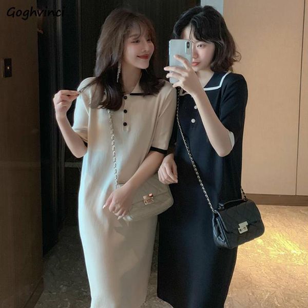 casual dresses women short sleeve dress fashion simple turn-down collar loose preppy knitted black solid mid-calf button students chic, Black;gray
casual dresses women short sleeve dress fashion simple turn-down collar loose preppy knitted black solid mid-calf button students chic, Black;gray