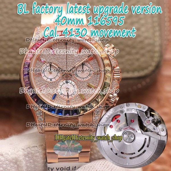 eternity blf latest version cal.4130 sa4130 chronograph automatic diamond dial 116595 mens watch rainbow diamond bezel rose gold case 116599, Slivery;brown
eternity blf latest version cal.4130 sa4130 chronograph automatic diamond dial 116595 mens watch rainbow diamond bezel rose gold case 116599, Slivery;brown