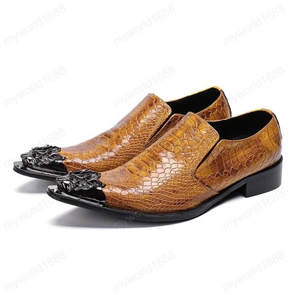 luxury italian pointed toe man formal dress loafers genuine leather metal men's wedding party dance shoes, Black
luxury italian pointed toe man formal dress loafers genuine leather metal men's wedding party dance shoes, Black