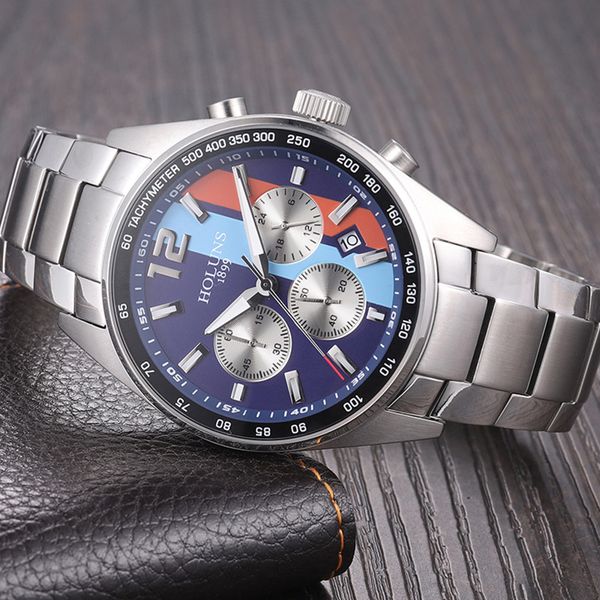 new luxury mens watches 41mm chronograph multifunctional stainless steel quartz men's watch super luminous deep waterproof montre de lu, Slivery;brown
new luxury mens watches 41mm chronograph multifunctional stainless steel quartz men's watch super luminous deep waterproof montre de lu, Slivery;brown