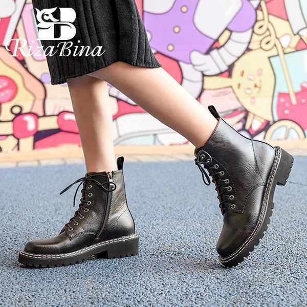 boots rizabina genuine leather women ankle cross strap fashion zipper winter shoes woman flats short boot footwear size 34-40, Black
boots rizabina genuine leather women ankle cross strap fashion zipper winter shoes woman flats short boot footwear size 34-40, Black