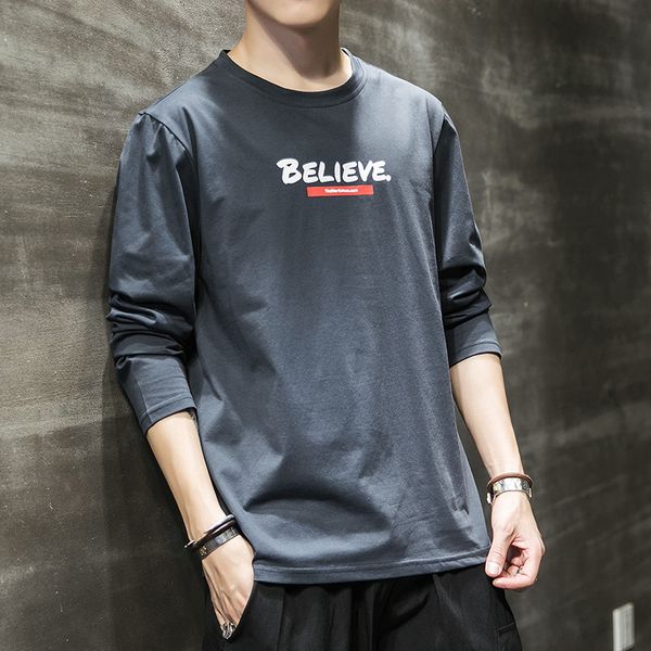 2020 new men's long sleeve in korean fashion brand spring loose letter t-shirt, White;black
2020 new men's long sleeve in korean fashion brand spring loose letter t-shirt, White;black