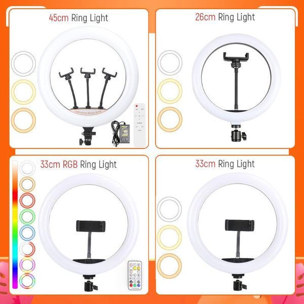 professional led selfie ring light 45cm 33cm 26cm pgraphy lighting for youtube vk makeup video ringlight camera p lamp1
professional led selfie ring light 45cm 33cm 26cm pgraphy lighting for youtube vk makeup video ringlight camera p lamp1