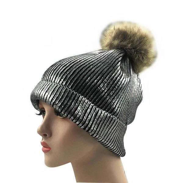 new winter metallic pink ball beanie hat for women fluffy double faux fur pom pom knitted skullies beanie with pompom ski wmtozf, Black;white
new winter metallic pink ball beanie hat for women fluffy double faux fur pom pom knitted skullies beanie with pompom ski wmtozf, Black;white