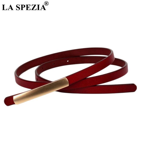 la spezia women waist belt thin smooth buckle leather belt female solid red leather cowhide narrow fashion brand belts dresses, Black;brown
la spezia women waist belt thin smooth buckle leather belt female solid red leather cowhide narrow fashion brand belts dresses, Black;brown