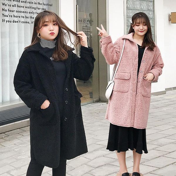 women's jackets lamb wool coat women autumn and winter loose mid-length thin fur, Black;brown
women's jackets lamb wool coat women autumn and winter loose mid-length thin fur, Black;brown