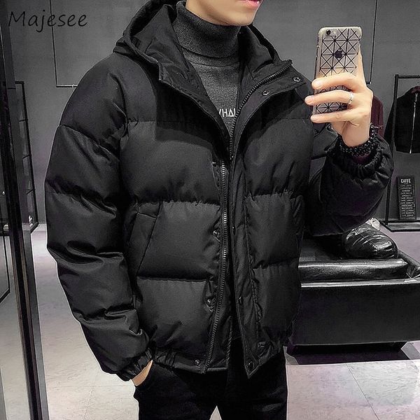 big size men parka solid color windproof thicker warm winter clothes mens parkas casual streetwear fashionable korean trendy t200117, Black
big size men parka solid color windproof thicker warm winter clothes mens parkas casual streetwear fashionable korean trendy t200117, Black