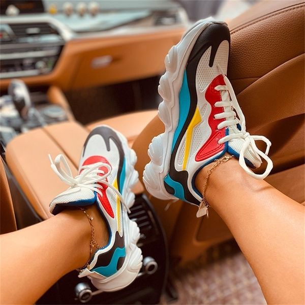 women lace up sneakers women's light breathable fashion shoes mesh vulcanized mixed color ladies female footwear comfort sneaker, Black;white
women lace up sneakers women's light breathable fashion shoes mesh vulcanized mixed color ladies female footwear comfort sneaker, Black;white