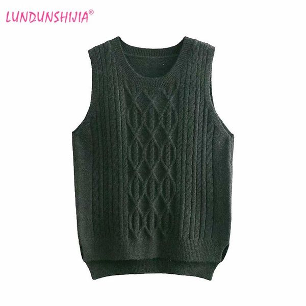 women's vests lundunshijia 2021 spring women pullovers sweater vest rhombus round neck sleeveless knitting female casual waistcoat, Black;white
women's vests lundunshijia 2021 spring women pullovers sweater vest rhombus round neck sleeveless knitting female casual waistcoat, Black;white