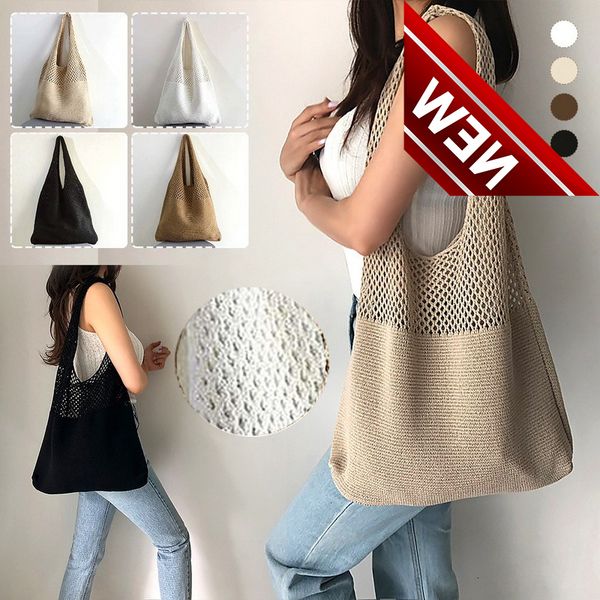 handbags hollow woven knitted summer womens braid shoulder bags beach bag large capacity tote handbag
handbags hollow woven knitted summer womens braid shoulder bags beach bag large capacity tote handbag