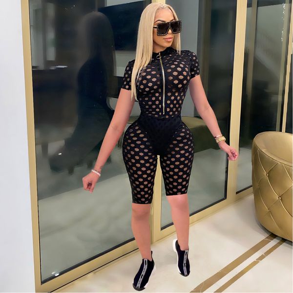 2022 summer rompers womens jumpsuit shorts hollow out short sleeve zipper bodycon onew piece outfit, Black;white
2022 summer rompers womens jumpsuit shorts hollow out short sleeve zipper bodycon onew piece outfit, Black;white