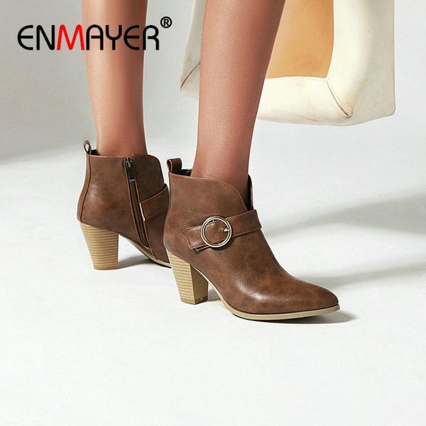 enmayer 2020 women shoes basic pu high heel boots comfortable spike heels ankle boots for women pointed toe shoes size 34-43, Black
enmayer 2020 women shoes basic pu high heel boots comfortable spike heels ankle boots for women pointed toe shoes size 34-43, Black