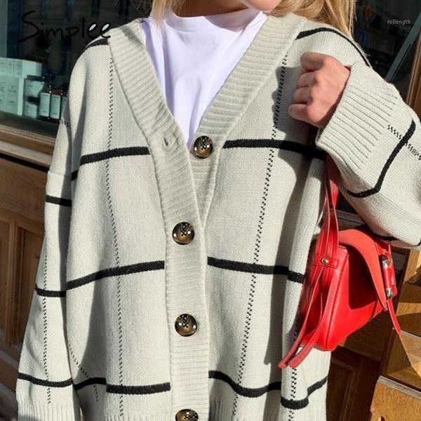 simplee single-breasted women plaid sweater cardigan long sleeve knitwear outerwear coat autumn winter casual cardigan coat1, White
simplee single-breasted women plaid sweater cardigan long sleeve knitwear outerwear coat autumn winter casual cardigan coat1, White