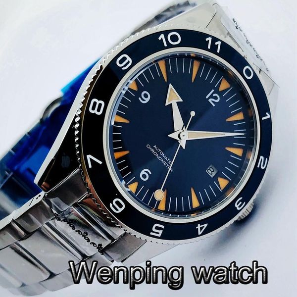 corgeut 41mm men's mechanical sapphire crystal ceramic bezel blue sterile dial waterproof men automatic watch, Slivery;brown
corgeut 41mm men's mechanical sapphire crystal ceramic bezel blue sterile dial waterproof men automatic watch, Slivery;brown