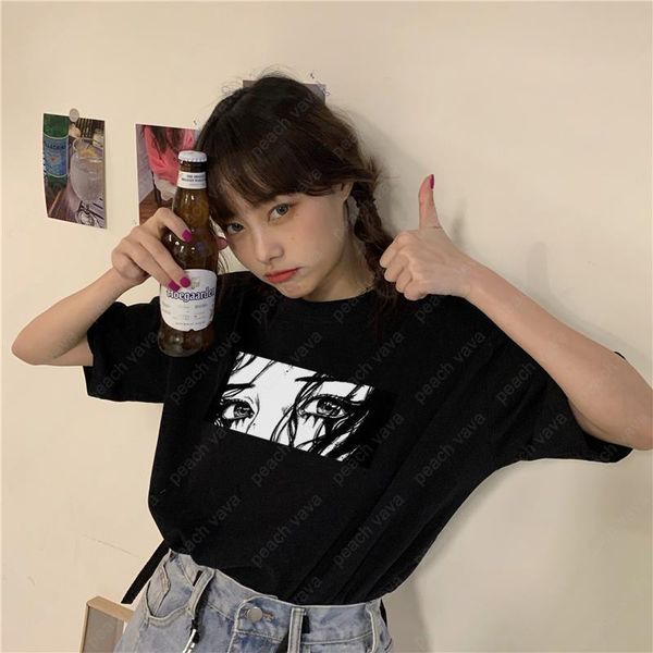 harajuku fun japanese anime crying girl print t-shirt dark large size loose fashion vintage personality women's t-shirt, White
harajuku fun japanese anime crying girl print t-shirt dark large size loose fashion vintage personality women's t-shirt, White