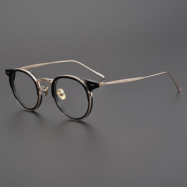 vintage titanium acetate prescription glasses frame for men women retro round optical eyeglasses fashional myopia eyewear, Black
vintage titanium acetate prescription glasses frame for men women retro round optical eyeglasses fashional myopia eyewear, Black