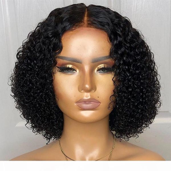 brazilian kinky curly bob silk wig with baby hair 13x6 pre-plucked curly bob lace front wigs for women remy curly bob wigs, Black;brown 
brazilian kinky curly bob silk wig with baby hair 13x6 pre-plucked curly bob lace front wigs for women remy curly bob wigs, Black;brown