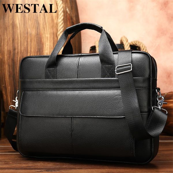 westal men's briefcase leather lapbag business lawyer office bags for men bag genuine leather briefcases for document 1115
westal men's briefcase leather lapbag business lawyer office bags for men bag genuine leather briefcases for document 1115