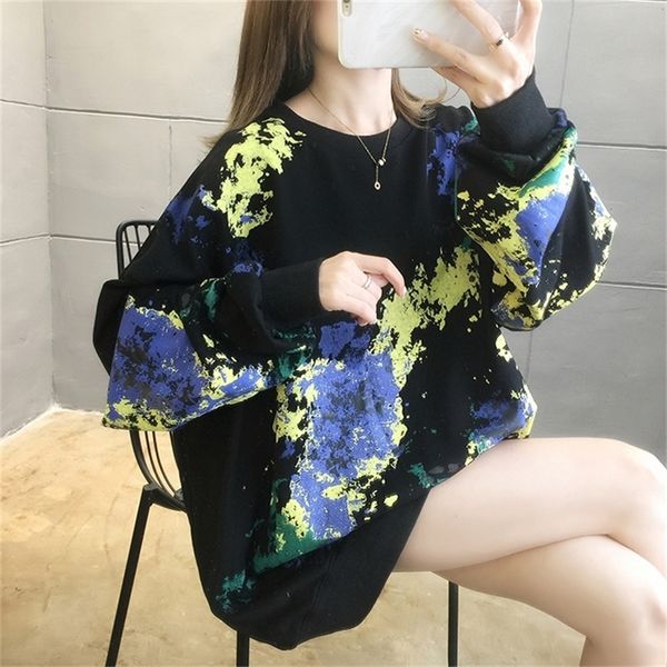 large size tie dye sweatshirts for women autumn harajuku hip hop loose casual korean pullovers oversized sweatshirts female 201208, Black
large size tie dye sweatshirts for women autumn harajuku hip hop loose casual korean pullovers oversized sweatshirts female 201208, Black