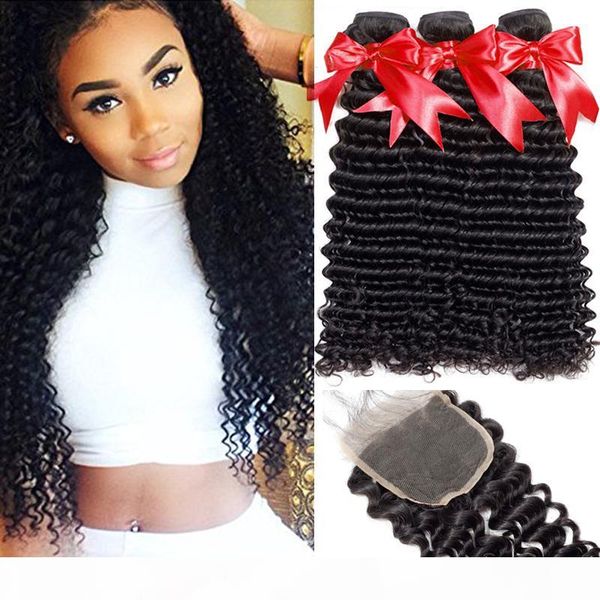 8a brazilian virgin hair extensions deep wave 3 bundles with part 4x4 lace closure unprocessed virgin human hair bundles with closure, Black;brown
8a brazilian virgin hair extensions deep wave 3 bundles with part 4x4 lace closure unprocessed virgin human hair bundles with closure, Black;brown