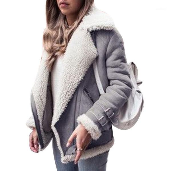 women fashion lapel collar warm faux fur fleece coat female cool zipper winter jacket moto biker jackets warm women's coat new1, Black
women fashion lapel collar warm faux fur fleece coat female cool zipper winter jacket moto biker jackets warm women's coat new1, Black