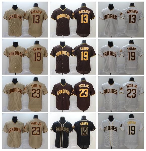 new baseball 13 manny machado jersey men 23 fernando tatis jr 19 tony gwynn all stitched brown black white flexbase men cool base quality, Blue;black
new baseball 13 manny machado jersey men 23 fernando tatis jr 19 tony gwynn all stitched brown black white flexbase men cool base quality, Blue;black