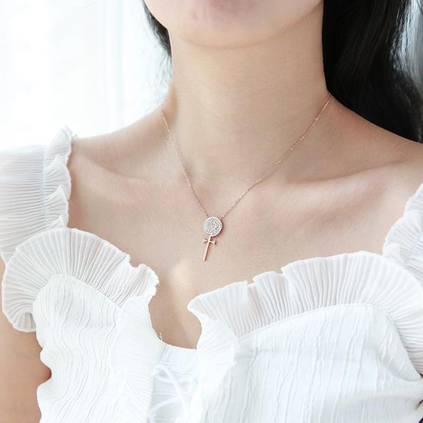 pendant necklaces yun ruo 2021 rose gold color adjust crystal lollypop necklace fashion chic titanium steel woman jewelry never fade, Silver
pendant necklaces yun ruo 2021 rose gold color adjust crystal lollypop necklace fashion chic titanium steel woman jewelry never fade, Silver