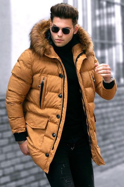 2020 men's winter down jacket warm hooded down men parka mid long fur collar coat waterproof jacket male1, Black
2020 men's winter down jacket warm hooded down men parka mid long fur collar coat waterproof jacket male1, Black