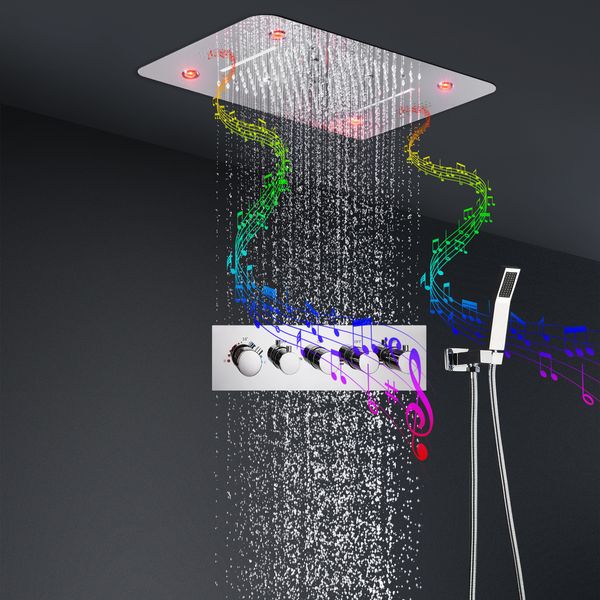 bathroom 4 functions thermostatic music rain shower set led showerhead waterfall faucets brass concealed mixer chrome finished
bathroom 4 functions thermostatic music rain shower set led showerhead waterfall faucets brass concealed mixer chrome finished