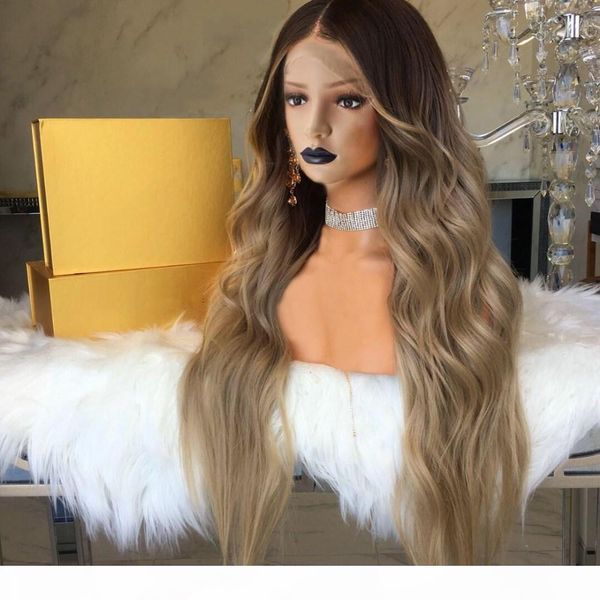 dark roots ombre blonde 180% density long body wave 24" heat resistant hair wig synthetic lace front wigs for black women
dark roots ombre blonde 180% density long body wave 24" heat resistant hair wig synthetic lace front wigs for black women