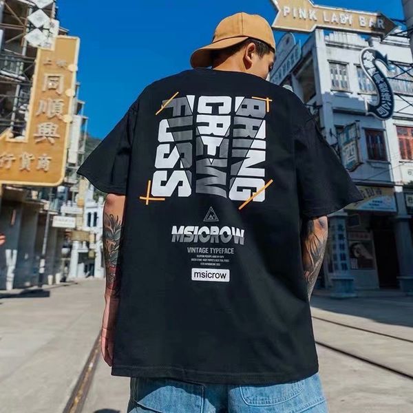 new style of literature and art, loose style, printed youth trend, versatile round neck, simple young men's short sleeve, White;black
new style of literature and art, loose style, printed youth trend, versatile round neck, simple young men's short sleeve, White;black